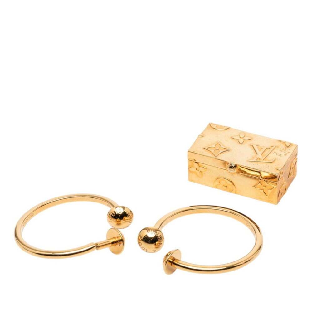 LOUIS VUITTON Gold Monogram Earrings - Picture 12 of 12